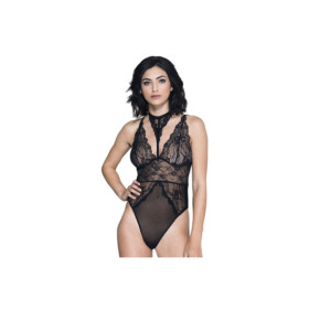 Body sexy noir dentelle et maille 